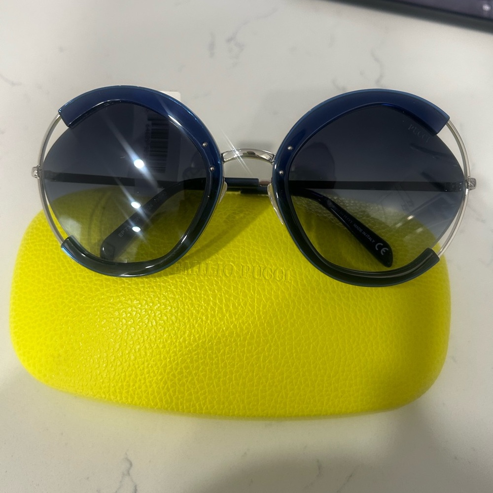 Emilio Pucci blue sunglasses